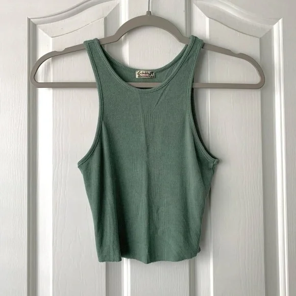 Free People High Neck Ribbed Crop - Picture 3 of 5